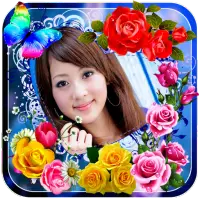 Photo Editor & Photo Frames Rose Flower Background