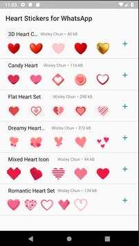 Heart Stickers for WhatsApp (WAStickerApps) screenshot 1
