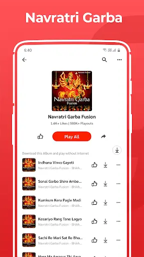 Navratri Gana, Garba, Songs, Puja, Aarti, MP3 App screenshot 2