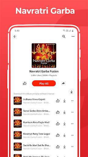 Navratri Gana, Garba, Songs, Puja, Aarti, MP3 App screenshot 2