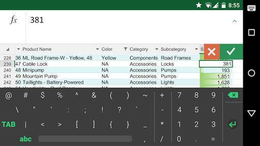 Keyboard for Excel скриншот 7