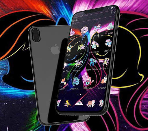 Black Neon Unicorn Theme screenshot 2