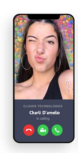 Call Damelio Charli Simulator screenshot 1
