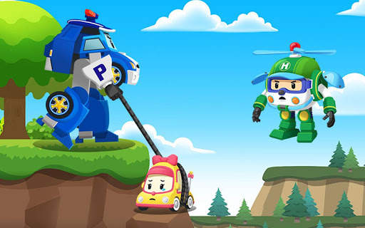Robocar Poli Cliff Rescue Game - Rescue Team Play screenshot 1