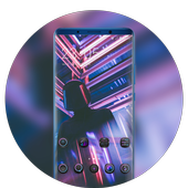 Theme for mask neon light wallpaper icon
