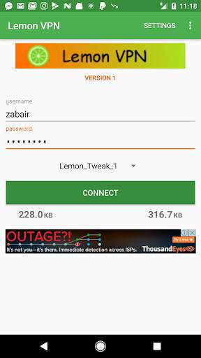 Lemon VPN screenshot 1