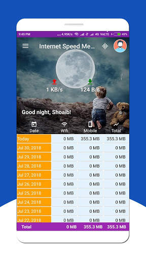 Internet Speed Meter screenshot 1