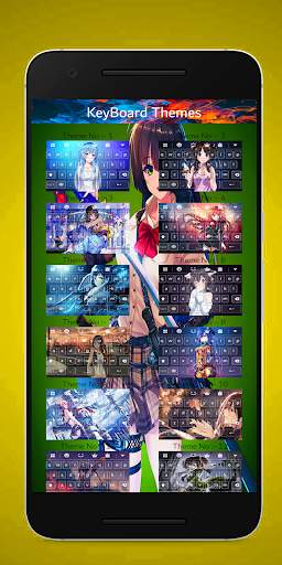anime girl keyboard theme screenshot 1