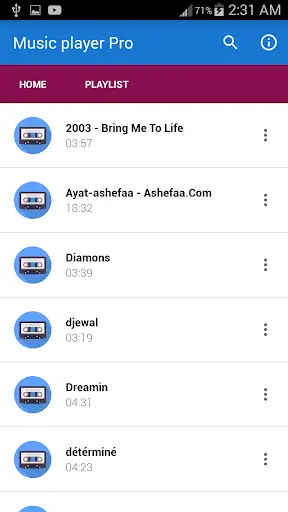 Music Audio player Pro screenshot 2