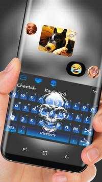 Blue Skull Death keybord theme screenshot 3