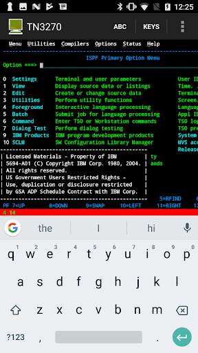 Mocha TN3270 Lite screenshot 1