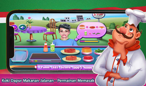 Koki Dapur Makanan Jalanan - Permainan Memasak screenshot 2