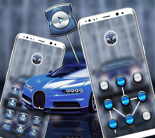 Blue Sport Car Launcher Theme screenshot 3
