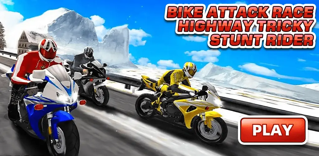Bike Attack Race Highway Tricky Stunt Rider screenshot 1