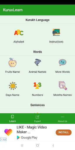 KuruxLearn - The Kurukh Learning App screenshot 1
