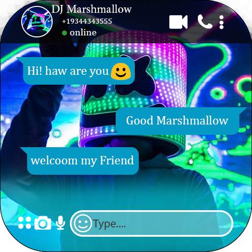 fake call and chat live from Marshmello Prank 1.0