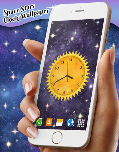 Space Clock Live Wallpaper 🌌 Stars Wallpapers screenshot 5