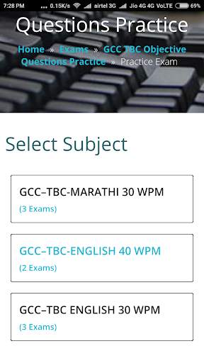 GCC TBC Objective Questions Practice screenshot 2