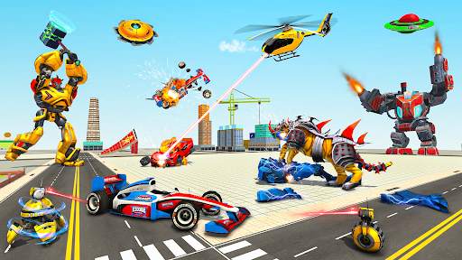 Flying Tiger Robot Car Games स्क्रीनशॉट 5