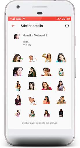Hansika Motwani Stickers 4 WhatsApp screenshot 3