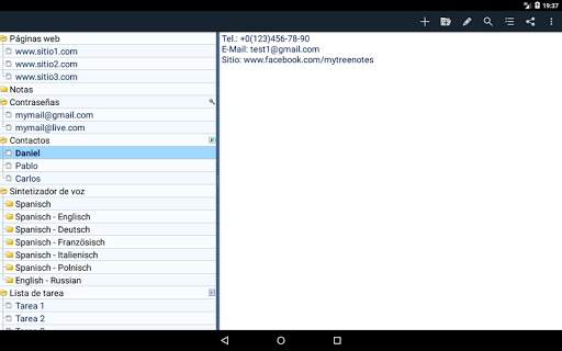 Cuaderno jerárquicos de notas screenshot 11