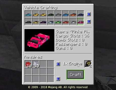 Minecraft Cars Addon screenshot 2