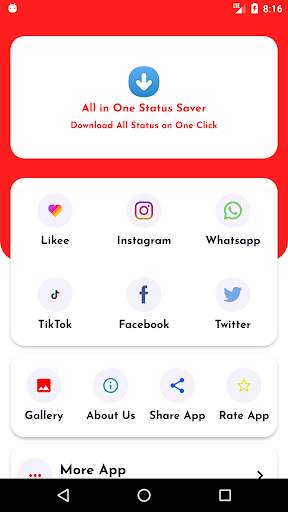 All in One Status Saver - Unduh status dan video screenshot 1