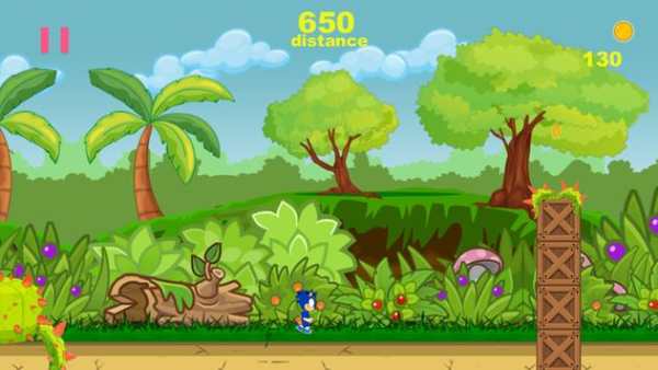 black sonic running game Rush, Jump ,dash screenshot 3