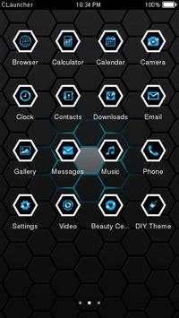 Black Tech Theme C Launcher screenshot 2