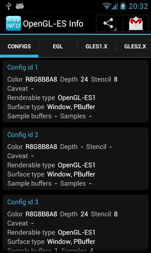 OpenGL-ES Info screenshot 1