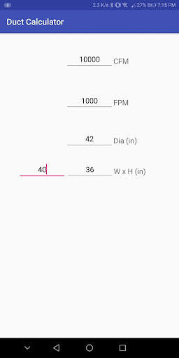 Duct Calculator screenshot 1