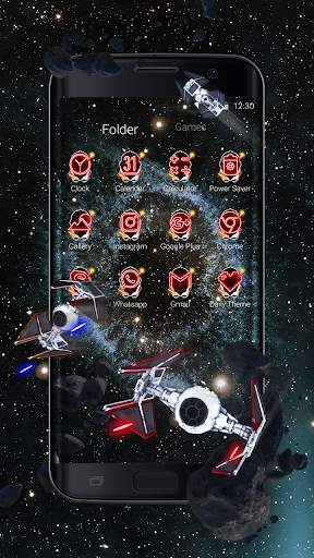 Space Ship War in Stars 3D Theme screenshot 3