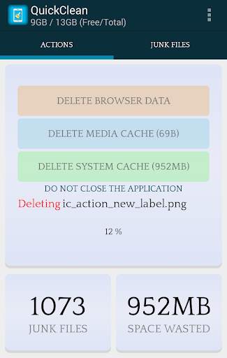 QuickClean Lite-Memory Cleaner screenshot 2
