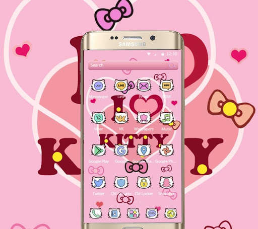 Kitty Princess Pink Butterfly theme 4 تصوير الشاشة