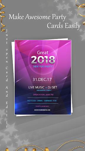Party Invitation Card Maker 5 تصوير الشاشة