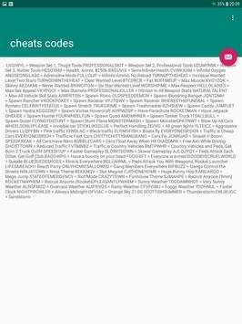 Cheat codes GTA san andreas PC screenshot 4
