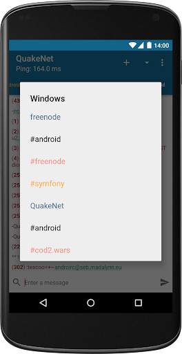 AndroIRC screenshot 7