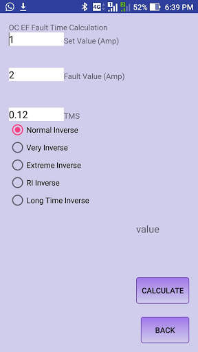 Pick Up and TMS calculation screenshot 2