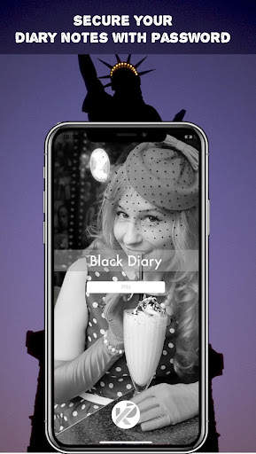 Black Diary - Secret Diary with Lock -Dark Journal screenshot 2