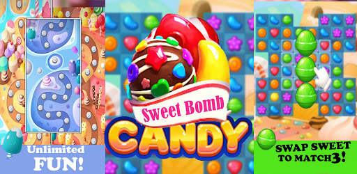 Sweet Bomb candy - Puzzle Match 3 game screenshot 1