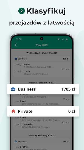 Kilometrówka Driversnote screenshot 5