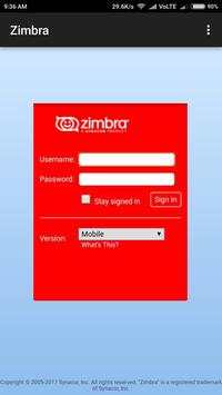 Zimbra screenshot 2