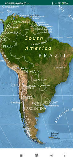Physical World Map screenshot 2