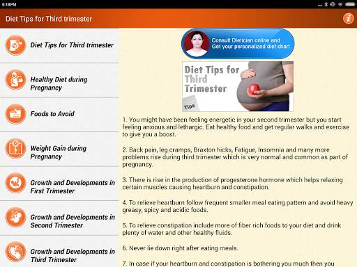 Pregnancy Tips Diet Nutrition screenshot 2