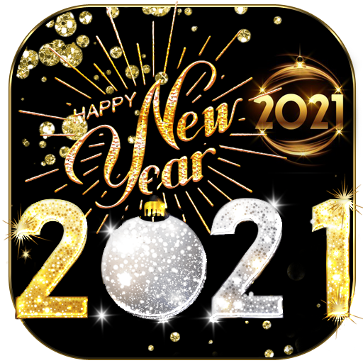 Happy New Year 2021 Greeting Cards &amp; Photo frames icon