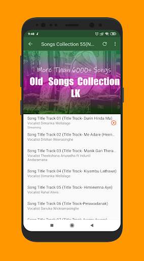 පැරණි සිංහල සින්දු Mp3 (Old Sinhala Songs Online ) screenshot 6