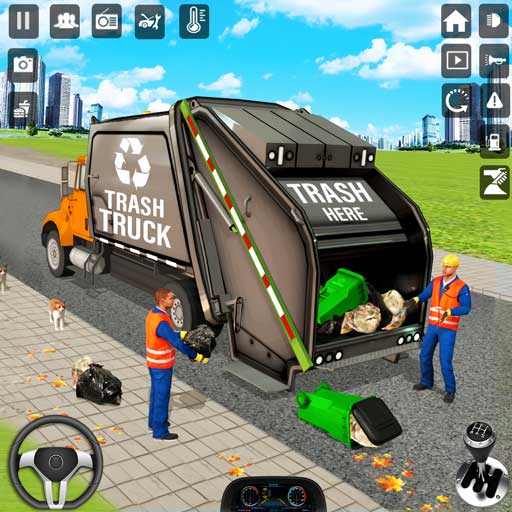 spazzatura camion autista sim icon