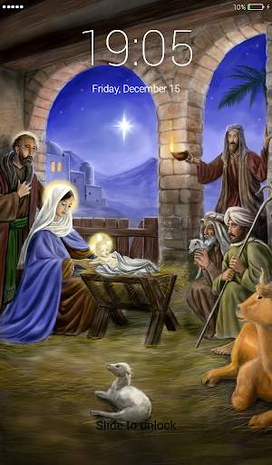 Birth of Jesus Lock Screen 2 تصوير الشاشة