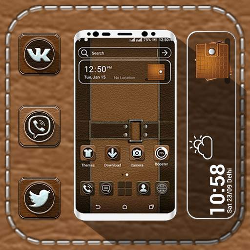 Leather Launcher Theme 1.2