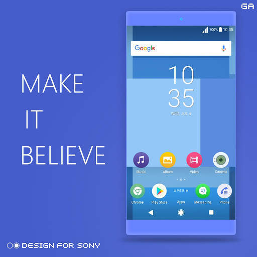 STYLE XPERIA Theme | Pattern BLUE🎨Design For SONY screenshot 3